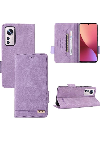 Xiaomi 12 5g Kart Ekleme Deri Folio Flip Case Koruyucu Kılıf (Yurt Dışından)