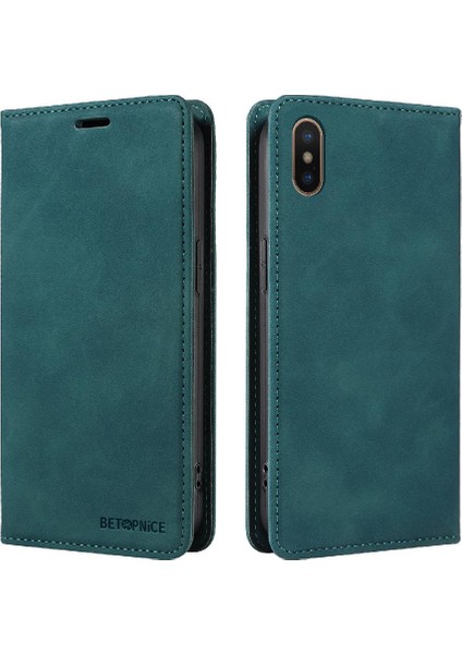 Iphone Xs Max Folio Cüzdan Manyetik Pu Deri Koruyucu Kılıf (Yurt Dışından)