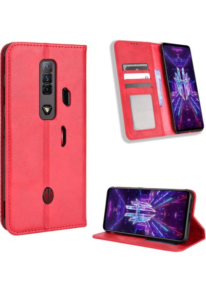 Zte Nubia Kırmızı Sihirli 7 Pu Deri Manyetik Kapatma Cüzdan (Yurt Dışından)