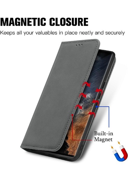 Samsung S23 Ultra Deri Kılıf Için Basit Iş Cüzdan Kapak Çevirin (Yurt Dışından) fiyatları