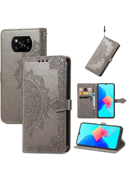 Xiaomi Poco X3 Pro Flip Kapak Için Kılıf Darbeye Basit Iş Deri (Yurt Dışından)