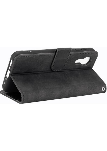Kart Tutucu Kickstand Kart Deri ile Samsung Galaxy Xcover 5 Için Kılıf (Yurt Dışından)