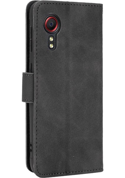 Kart Tutucu Kickstand Kart Deri ile Samsung Galaxy Xcover 5 Için Kılıf (Yurt Dışından)