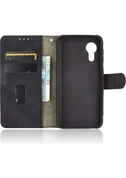 Kart Tutucu Kickstand Kart Deri ile Samsung Galaxy Xcover 5 Için Kılıf (Yurt Dışından)