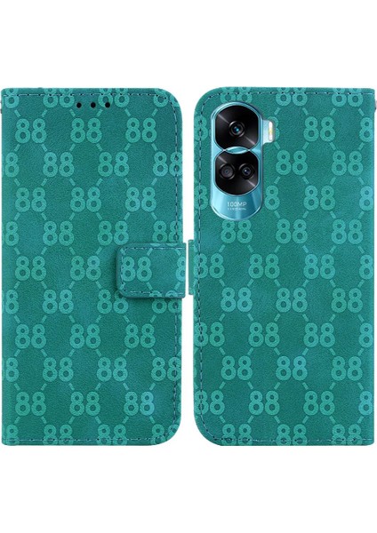 Onur 90 Lite Için Telefon Kılıfı Kart Tutucu Cüzdan Kapak Çift 8 Kabartmalı Pu (Yurt Dışından)