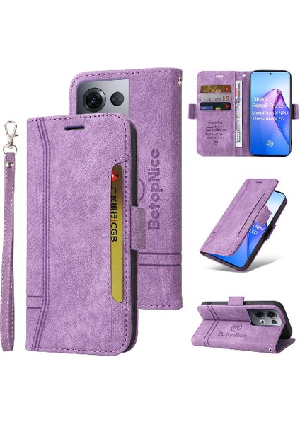 Oppo Oppo 8 Pro 5g Kart Yuvaları Için Kılıf Tpu Deri Manyetik Cüzdan Flip (Yurt Dışından)