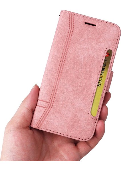 Iphone 14 Için Kılıf Pro Max Kart Yuvaları Tpu Deri Manyetik Cüzdan Flip (Yurt Dışından)