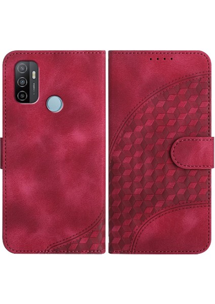 Oppo A53 2020 Için Kılıf Pu Deri Kapak Çevirin Iş Darbeye (Yurt Dışından)