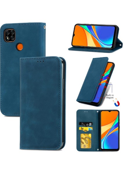 Redmi 9c Darbeye Dayanıklı Basit Iş Cüzdan Kapak Çevirin Deri (Yurt Dışından)