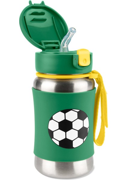 Çelik Spark Style Pipetli Paslanmaz Çelik Suluk Futbol 250-350 ml Yeşil