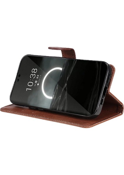 Kart Yuvası Klasik Düz Renk Iş Telefonu ile Huawei P70 Için Flip Case (Yurt Dışından)