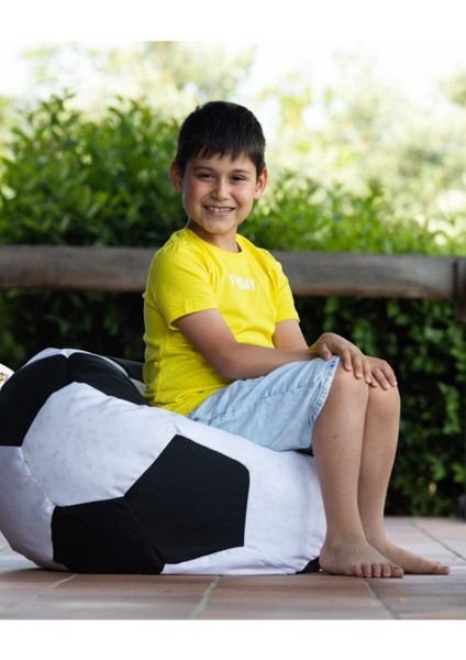 Kumaş Taraftar Futbol Topu Küçük Puf Koltuk Tekli Koltuk Siyah fiyatları