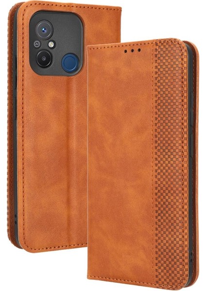 Xiaomi Redmi 12C Cüzdan Manyetik Kapatma Pu Deri Kılıf (Yurt Dışından)