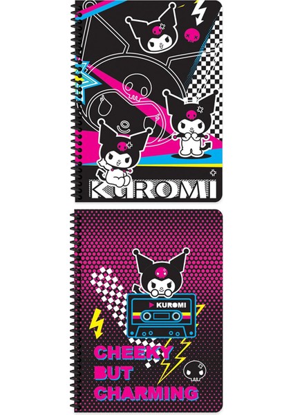 Kuromi 80 Yaprak Karton Kapak Defter 2 Li Set 3