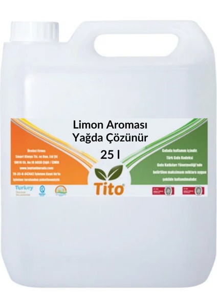 Limon Aroması Yağda Çözünür 25 Litre