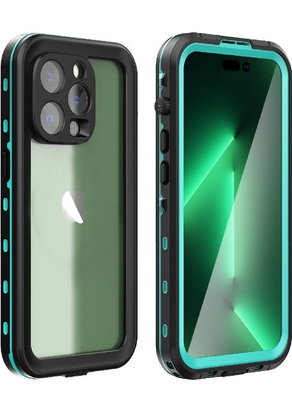 Iphone 14 Için Kılıf Pro 12FT Askeri Darbeye Su Geçirmez Dahili Ekran (Yurt Dışından)