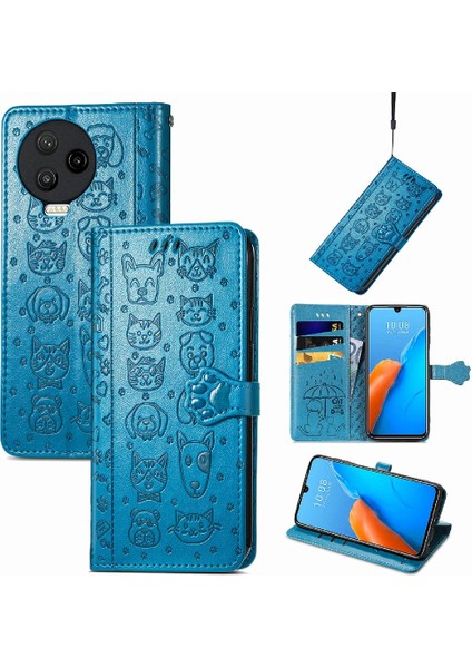 Infinix Not 12 Pro Karikatür Hayvanlar Için Kılıf Kısa Kayış Kapak Kılıfı (Yurt Dışından)