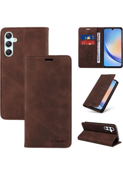 Samsung Galaxy A34 5g Koruyucu Manyetik Pu Deri Folio Cüzdan (Yurt Dışından)