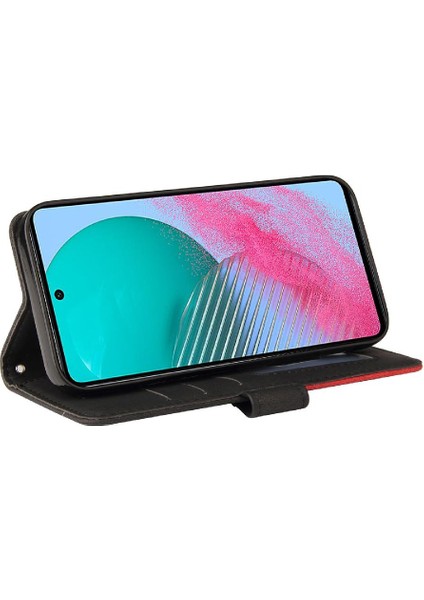 Samsung Galaxy M54 Kickstand Koruyucu Pu Deri Flip Folio Için Kılıf (Yurt Dışından)