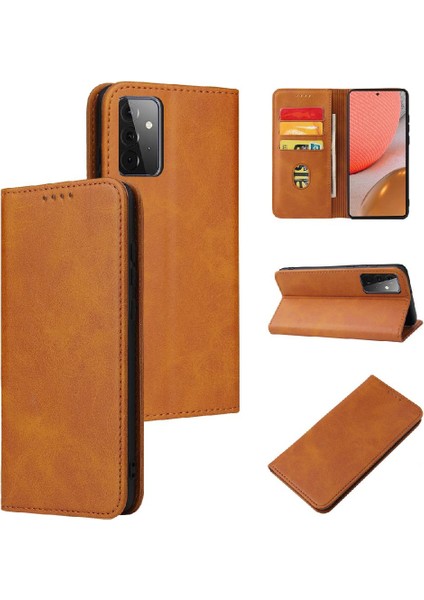 Samsung Galaxy A73 5g Tam Koruma Deri Folio Flip Case (Yurt Dışından)