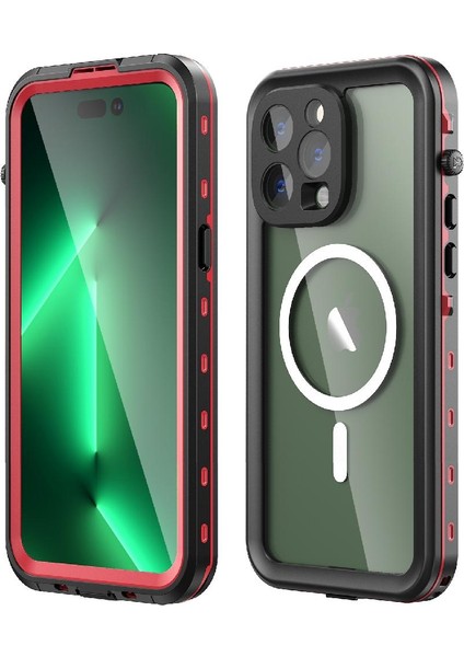 Iphone 14 Için Kılıf Pro Max 12FT Askeri Darbeye Dayanıklı Manyetik Kılıf IP68 In (Yurt Dışından)