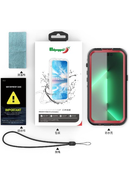 Iphone 14 Için Kılıf Pro Max 12FT Askeri Darbeye Dayanıklı Manyetik Kılıf IP68 In (Yurt Dışından)