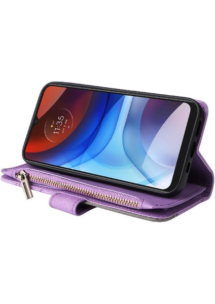 Motorola Moto E7 Güç Kart Yuvası Standı Kickstand Koruyucu (Yurt Dışından)