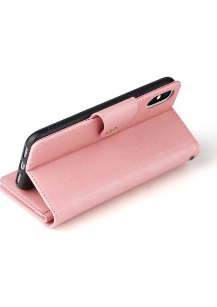 El Kayışı Fermuar Cüzdan Kapak Manyetik Kart ile iphone Xs Max Için Kılıf (Yurt Dışından)