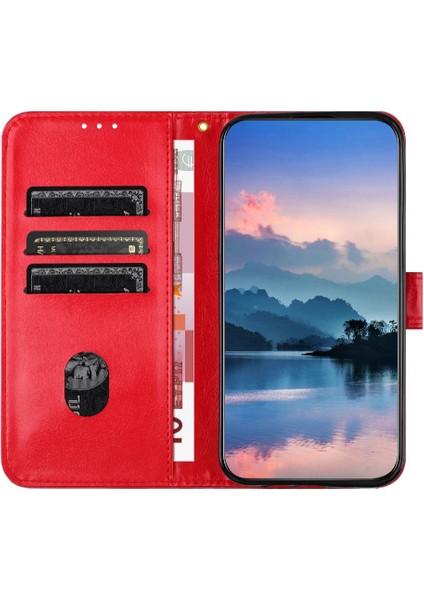 Telefon Kılıfı Için iphone 14 Pro Max Flip Folio Kart Yuvaları Tutucu Litch Cüzdan (Yurt Dışından)