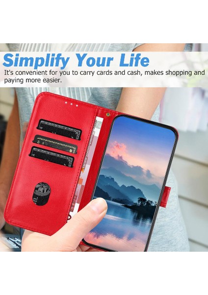 Telefon Kılıfı Için iphone 14 Pro Max Flip Folio Kart Yuvaları Tutucu Litch Cüzdan (Yurt Dışından)