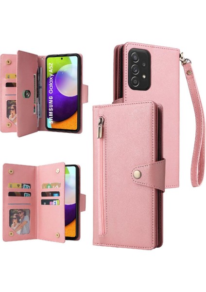 Samsung Galaxy Case 5g Fermuar Cüzdan Kapak Manyetik Deri Kart Durumda (Yurt Dışından)