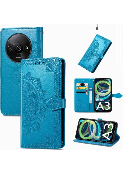 Xiaomi Redmi A3 Flip Kapak Darbeye Zarif Desen Basit (Yurt Dışından)