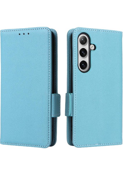 Samsung Galaxy S24 Artı Yan Toka Cüzdan Manyetik Kart Yuvaları Pu (Yurt Dışından)