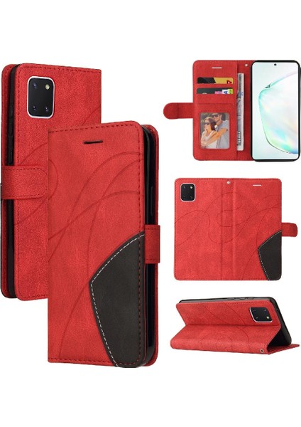 Samsung Galaxy Not 10 Lite Için Kılıf Pu Deri Flip Folio Kılıf Kickstand (Yurt Dışından)