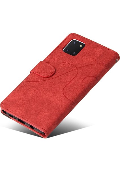 Samsung Galaxy Not 10 Lite Için Kılıf Pu Deri Flip Folio Kılıf Kickstand (Yurt Dışından)