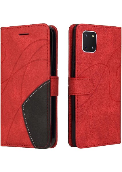 Samsung Galaxy Not 10 Lite Için Kılıf Pu Deri Flip Folio Kılıf Kickstand (Yurt Dışından)