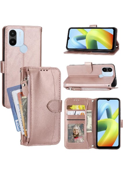 Xiaomi Redmi A1 Artı Pu Deri Kart Tutucu Manyetik Kapatma Için Flip Case (Yurt Dışından)