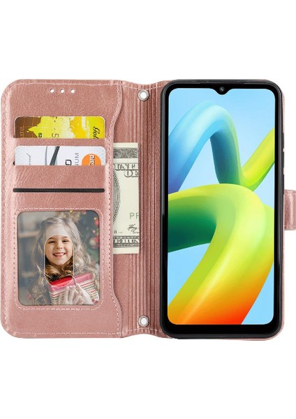 Xiaomi Redmi A1 Artı Pu Deri Kart Tutucu Manyetik Kapatma Için Flip Case (Yurt Dışından)
