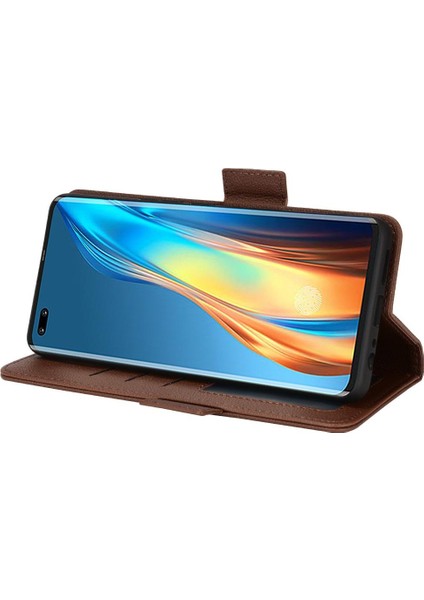 Tecno Phantom x Kart Yuvaları Için Kılıf Tutucu Pu Deri Cüzdan Yan Toka (Yurt Dışından)