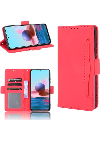 Xiaomi Redmi Için Not 10 4g Ayarlanabilir Ayrılabilir Kart Tutucu Manyetik Kapatma Deri Cüzdan Kapak (Yurt Dışından)