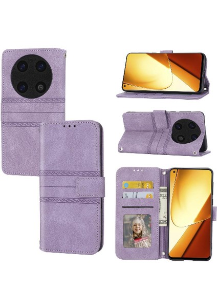Huawei Mate 60 Pro Için Flip Case Cüzdan Kılıf Manyetik Kapatma Kickstand (Yurt Dışından)