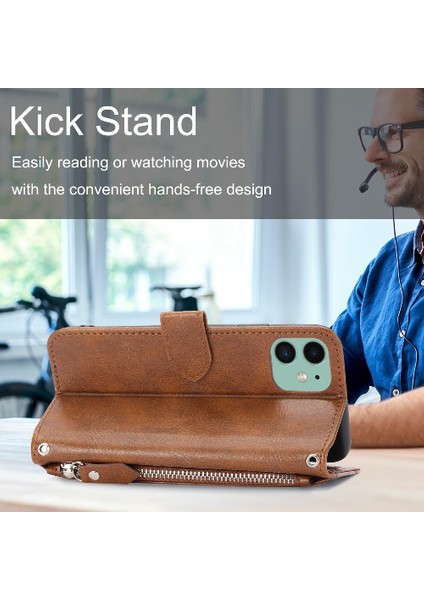 Iphone 11 Için Flip Case Pu Deri Anti Scratch Manyetik Kapatma Kickstand (Yurt Dışından)