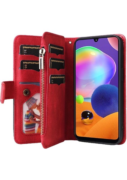 Samsung Galaxy With Fermuar Cüzdan Tarzı ile Iki Renkli Dikiş (Yurt Dışından)