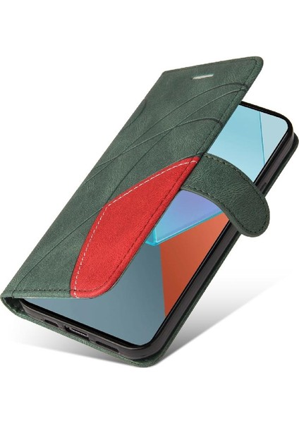 Xiaomi Redmi Not Için Kılıf 13 Pro 5g Iki Renkli Dikiş Pu Deri Flip (Yurt Dışından) fırsatları