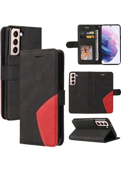 Samsung Galaxy S21 Kickstand Koruyucu Iki Renkli Dikiş Için Kılıf (Yurt Dışından)