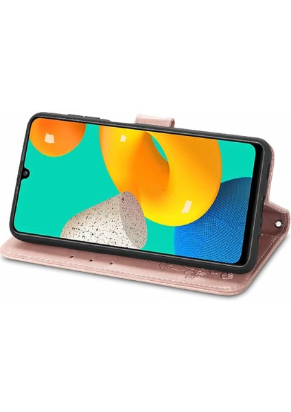 Samsung Galaxy M32 Flip Kapak Kılıf Için Kılıf Kısa Kayış Zarif (Yurt Dışından) modelleri