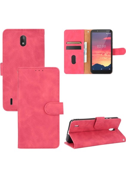 Nokia C2 Koruyucu Kapak Kartı Ekleme Deri Folio Flip Için Kılıf (Yurt Dışından)