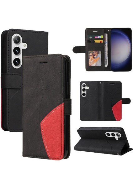 Samsung Galaxy S24 Artı Pu Deri Flip Folio Kılıf Kart Yuvası ile (Yurt Dışından)
