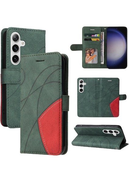 Samsung Galaxy S24 Artı Pu Deri Flip Folio Kılıf Kart Yuvası ile (Yurt Dışından)