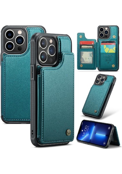 IPhone 13 Pro Max Ince Darbeye Vaka Rfıd Kart Için Caseme Cüzdan Kılıf (Yurt Dışından)